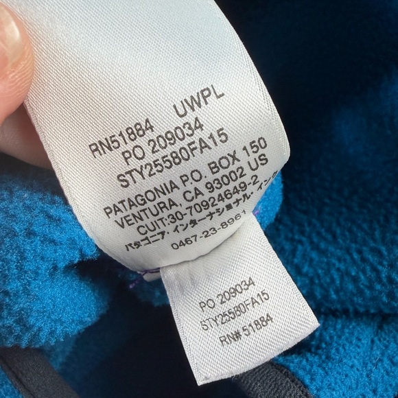 Patagonia Synchilla T-Snap Purple Teal Pullover Jacket Mens Medium - Picture 8 of 9